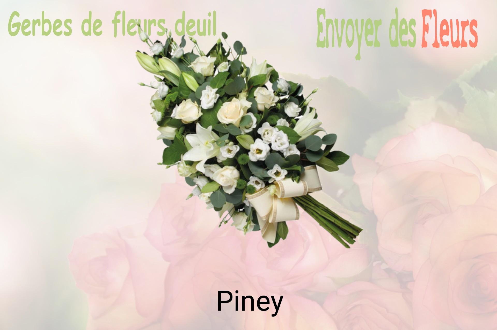 Gerbe de fleurs de deuil livrée à Piney